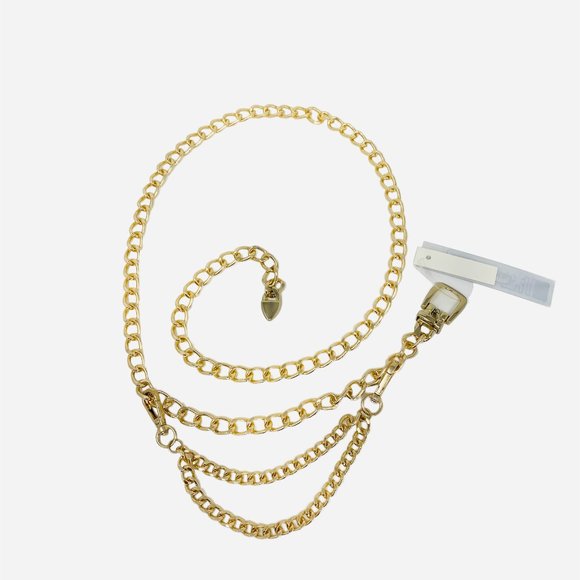 Steve Madden Gold Chain Belt w/ Heart Charm – M/L – NWT main image 5